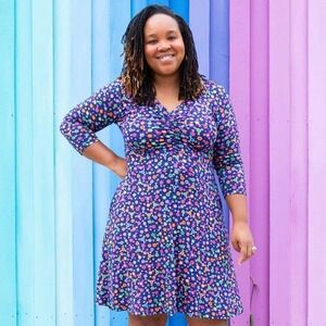 Prince Awesome Boy Wonder Women Dress Large Blue Fuel for Thought Hydrocarbon